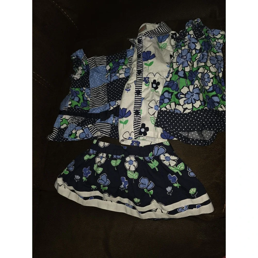 Gymboree spring‎ prep lot of 3 tops and skirt size 12 18 months